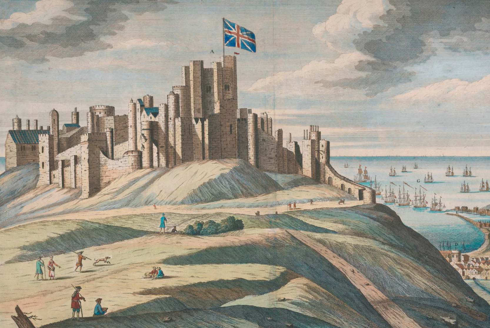 painting of Dover Castle by Henry Hulsbergh